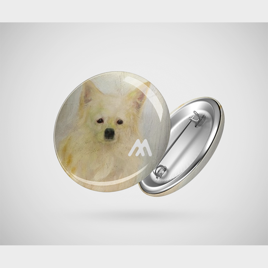 Przypinka – Konrad Krzyżanowski, Portret żony z pieskiem