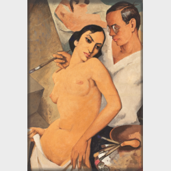 Magnes – Georg Paul Heyduck, Autoportret z modelką