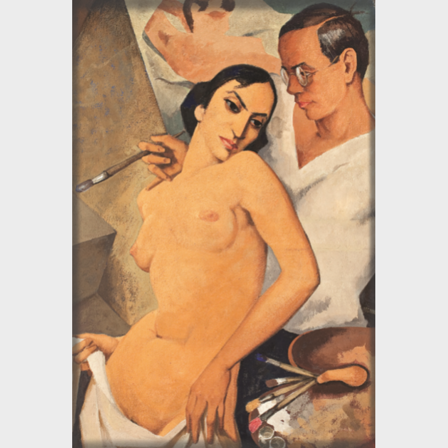 Magnes – Georg Paul Heyduck, Autoportret z modelką