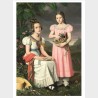 Pocztówka – Bernhard Peter Rausch Portret dwóch dziewcząt