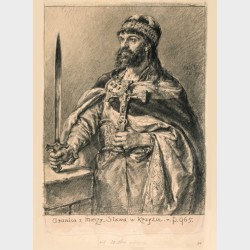 Pocztówka – Jan Matejko Mieszko I (z cyklu Poczet królów polskich)