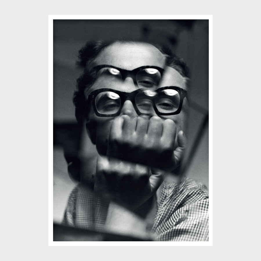 Pocztówka – Zdzisław Beksiński, Bez tytułu (Autoportret zwielokrotniony)