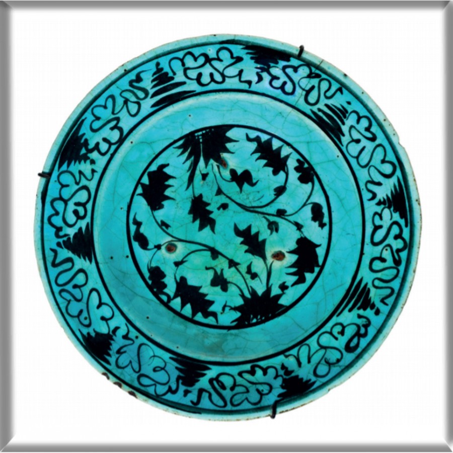 Magnes – Talerz tabagh z motywem roślinnym