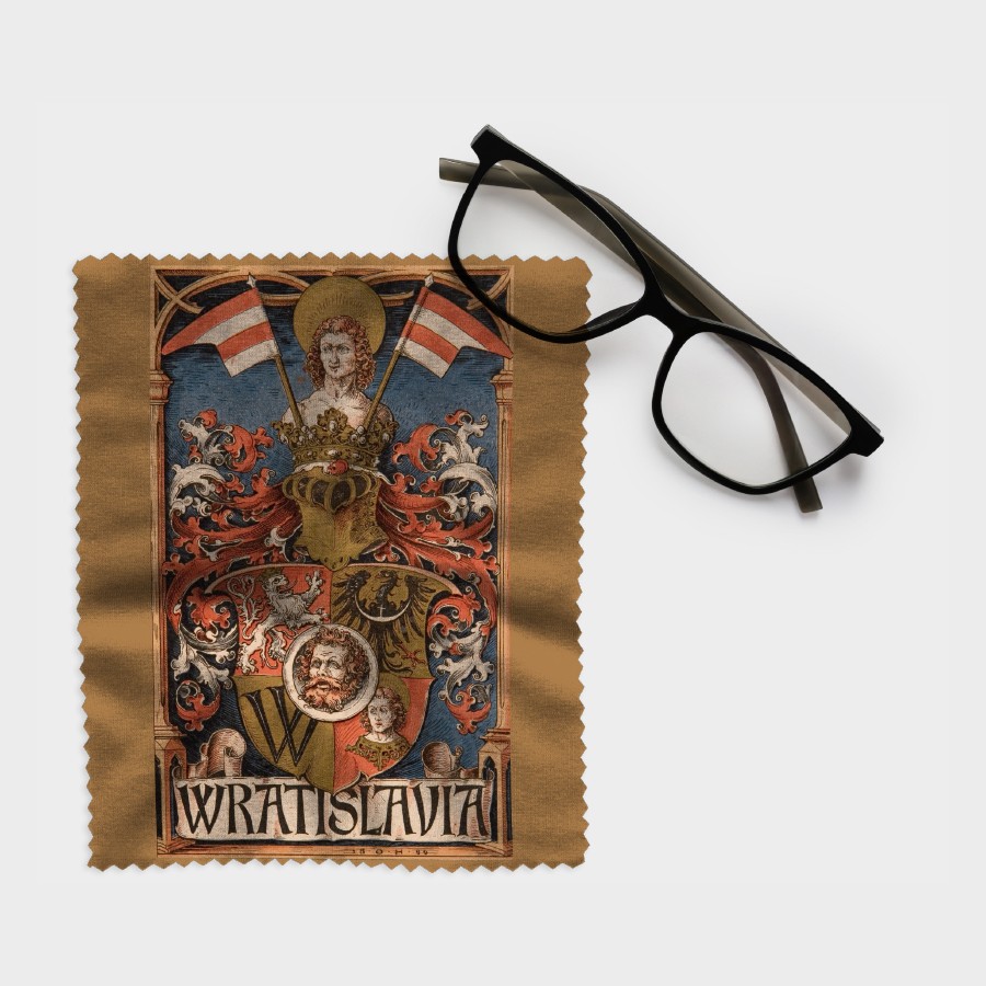 Ściereczka do okularów – Rytownik nieznany wg Ottona Huppa (1859–1949), Herb Wrocławia