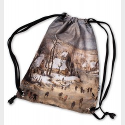 Plecak z nadrukiem - Pieter Brueghel młodszy (pracownia), Pejzaż z łyżwiarzami i pułapką na ptaki