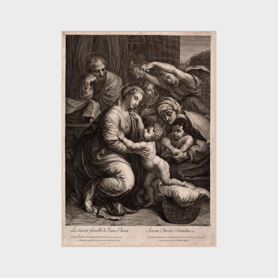 Pocztówka – Jacob Frey wg Rafaela Santiego, Święta Rodzina, XVIII w.