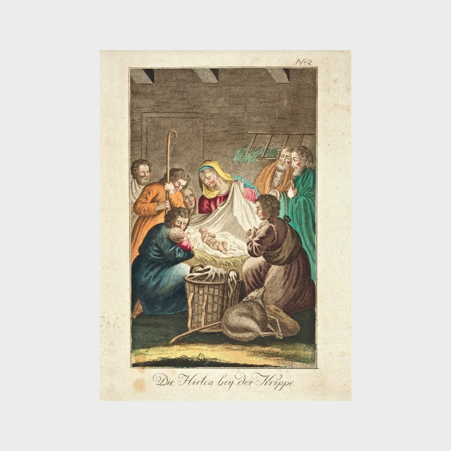 Pocztówka – Peter Bohmann wg Clemensa Kohla, Historia życia Jezusa Chrystusa, pocz. XIX w. (przed 1817, wg wzoru z 1789)