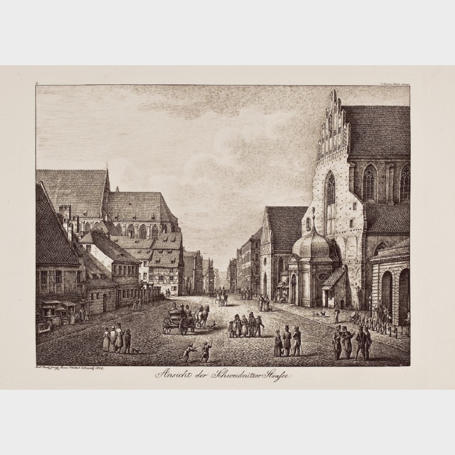 Pocztówka – Ludwig Angerer wg Heinricha Mützla, Ulica Świdnicka