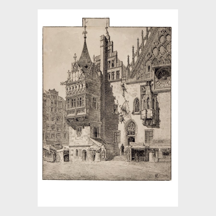 Pocztówka – Otto Ferdinand Probst, Wschodnia strona Ratusza