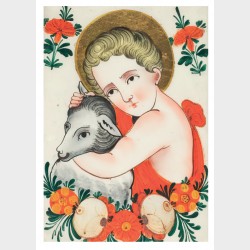 Pocztówka – Św. Jan Chrzciciel, XIX w., Dolny Śląsk