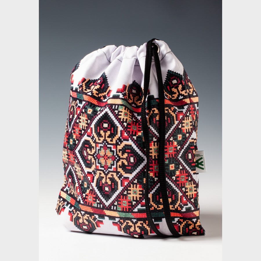 Plecak z nadrukiem - Ręcznik (haft krzyżykowy na płótnie bawełnianym)