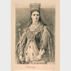 Pocztówka – Jan Matejko, Jadwiga (z cyklu Poczet królów polskich)