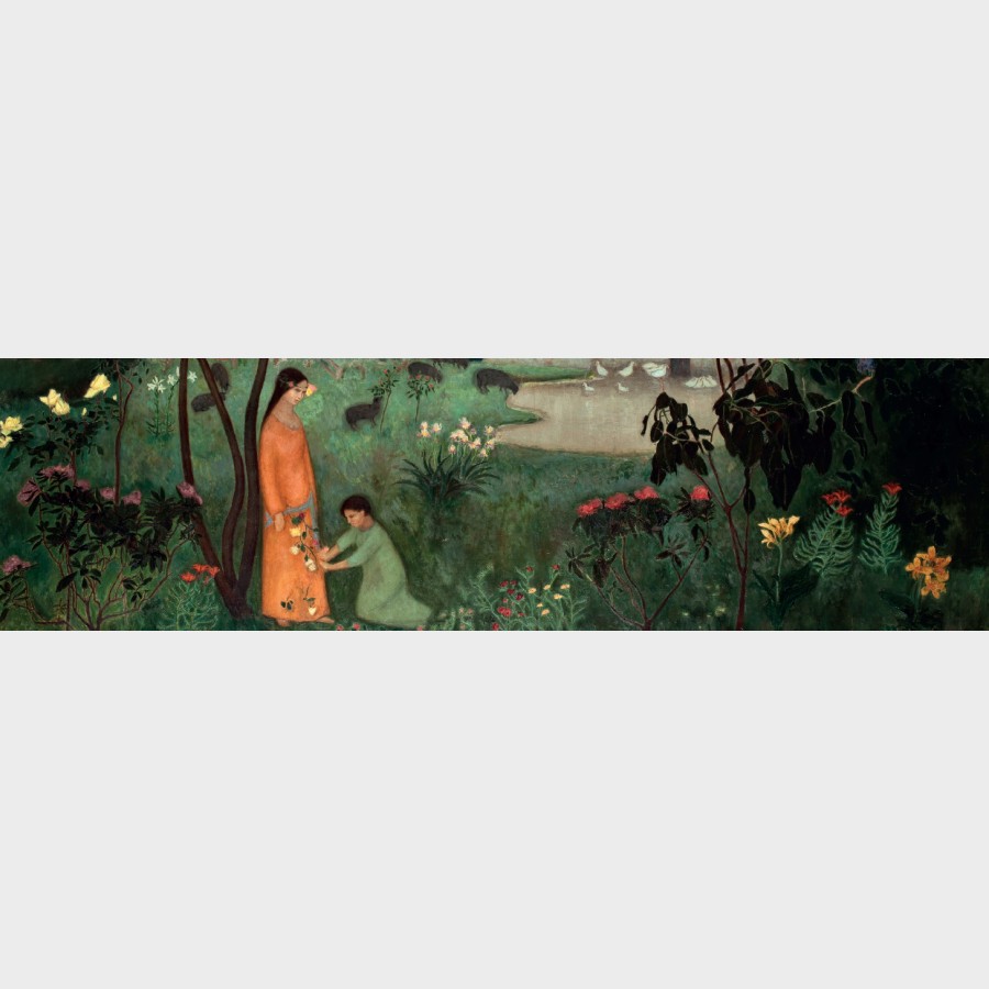 Zakładka – Tadeusz Makowski Wiosna / Baśniowy ogród, ok. 1908 (fragment)