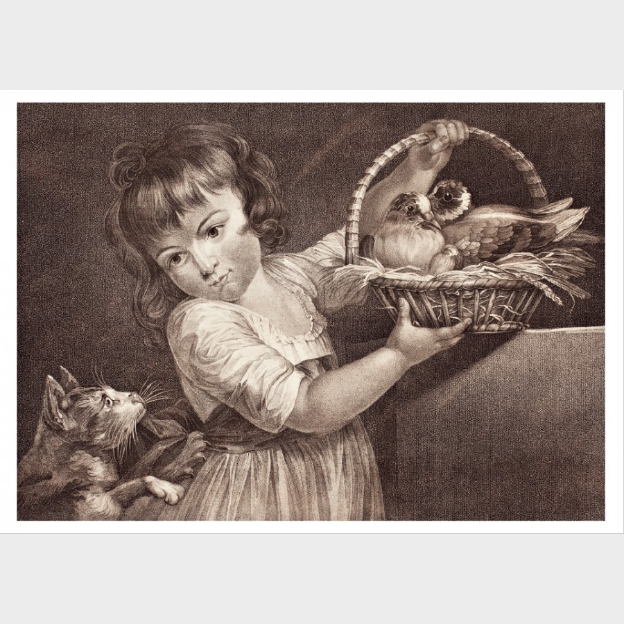 Pocztówka – Angelo Zaffonato Tom i jego gołębie