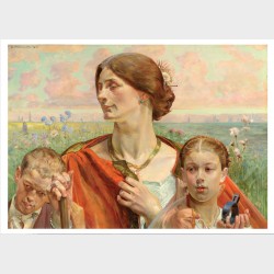 Pocztówka – Jacek Malczewski, Ojczyzna (z tryptyku Prawo – Ojczyzna – Sztuka)