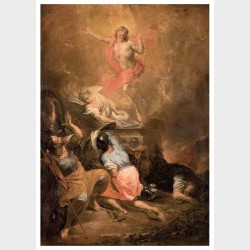 Pocztówka – Michael Willmann, Zmartwychwstanie Chrystusa, ok. 1682