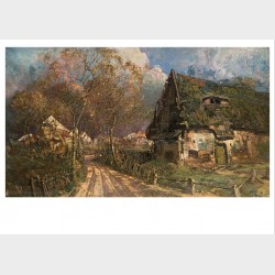 Pocztówka – Eugen Burkert Wieś śląska