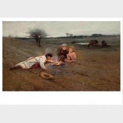 Pocztówka – Apoloniusz Kędzierski, W polu