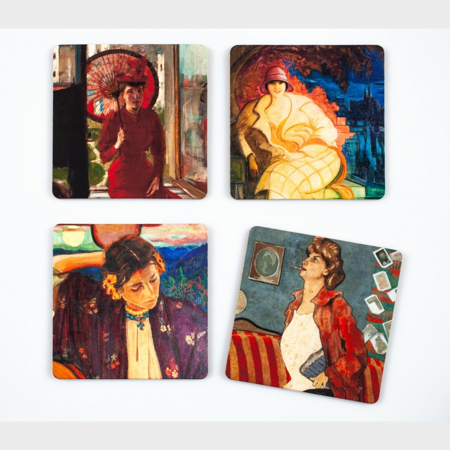 Podkładki korkowe – Portret kobiecy