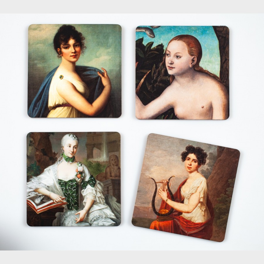 Podkładki korkowe – Portret kobiecy