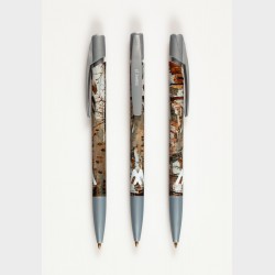 Długopis – Pieter Brueghel młodszy (pracownia), Pejzaż z łyżwiarzami i pułapką na ptaki