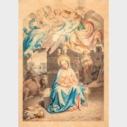 Pocztówka – Joseph von Führich, Narodzenie, 1839