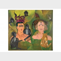 Pocztówka – Jolanta Nitka, Dwie malarki – autoportret z Fridą Kahlo