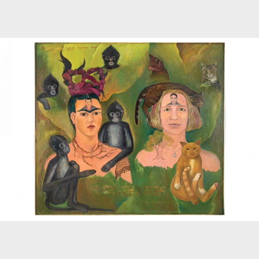 Pocztówka – Jolanta Nitka, Dwie malarki – autoportret z Fridą Kahlo