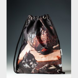 Plecak z nadrukiem – Jan Fyt (?), Kot w spiżarni