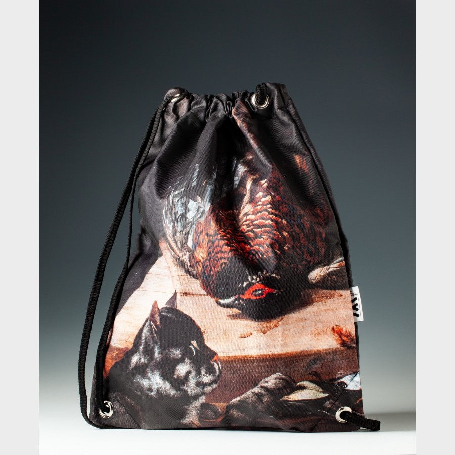 Plecak z nadrukiem – Jan Fyt (?), Kot w spiżarni