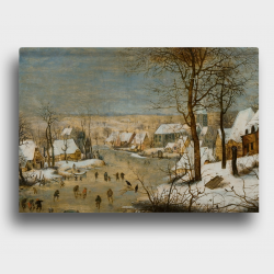 Notes A6 – Pieter Brueghel młodszy (pracownia) Pejzaż zimowy z łyżwiarzami i pułapką na ptaki