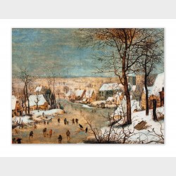 Notes z kartkami samoprzylepnymi – Pieter Brueghel młodszy (pracownia) Pejzaż zimowy z łyżwiarzami i pułapką na ptaki