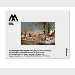 Notes z kartkami samoprzylepnymi – Pieter Brueghel młodszy (pracownia) Pejzaż zimowy z łyżwiarzami i pułapką na ptaki