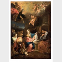 Pocztówka – Michael Lucas Leopold Willmann, Pokłon pasterzy