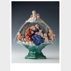 Pocztówka – Grupa figuralna Szopka betlejemska, Ostdeutsche Werkstätten (?)