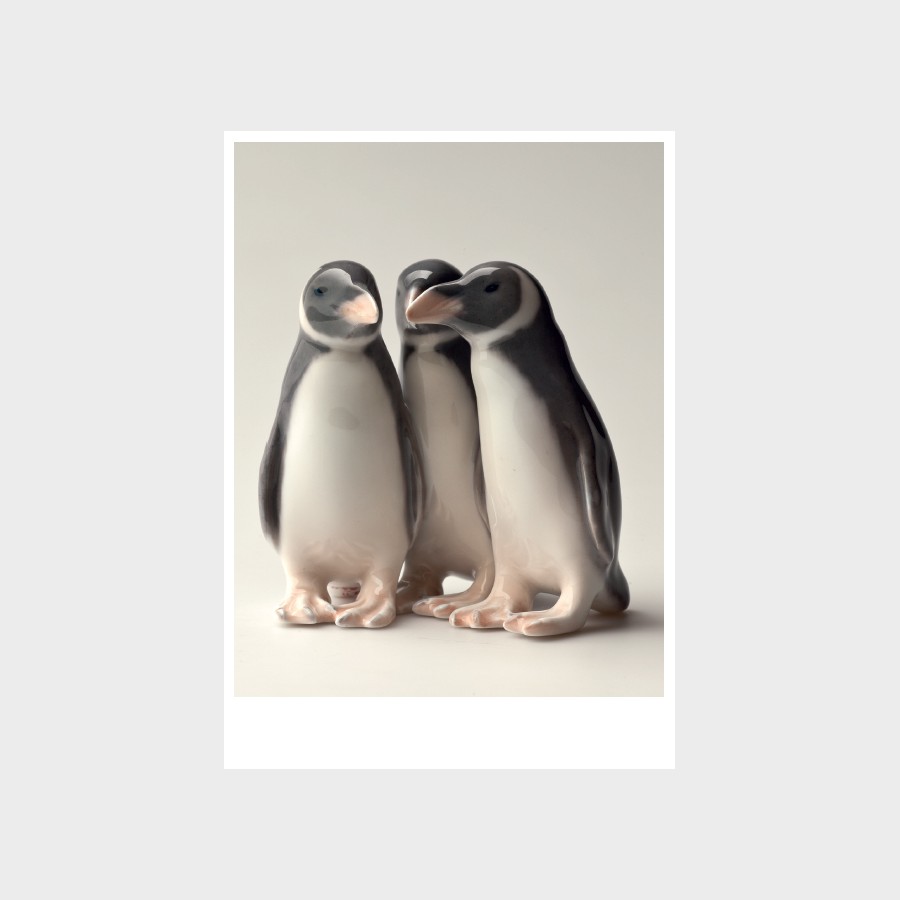 Pocztówka – Pingwiny, Królewska Manufaktura Porcelany w Kopenhadze