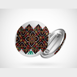 Przypinka – Ręcznik (haft krzyżykowy na płótnie bawełnianym)