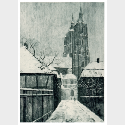 Pocztówka – Josef Satta, Ulica Kapitulna od północy