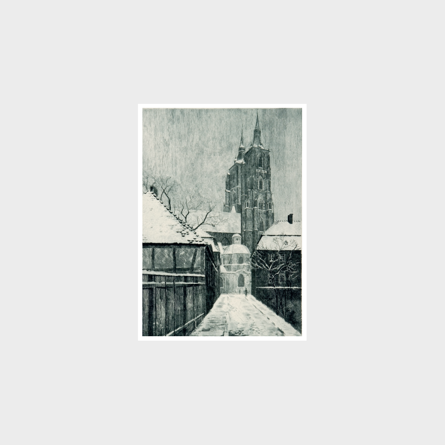 Pocztówka – Josef Satta, Ulica Kapitulna od północy