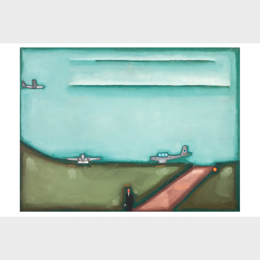 Pocztówka – Jerzy Nowosielski, Lotnisko małe