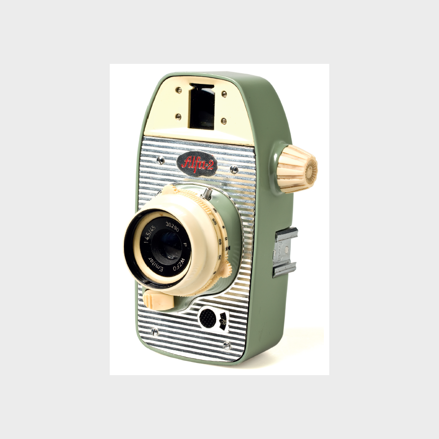 Pocztówka – Aparat fotograficzny Alfa II projektu Krzysztofa Meisnera i Olgierda Rutkowskiego