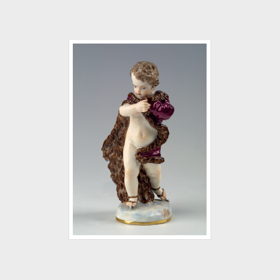 Pocztówka – Personifikacja zimy, Proj. wg Johann Joachim Kändler