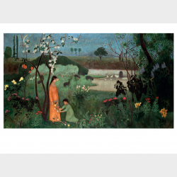 Pocztówka – Tadeusz Makowski, Wiosna / Baśniowy ogród